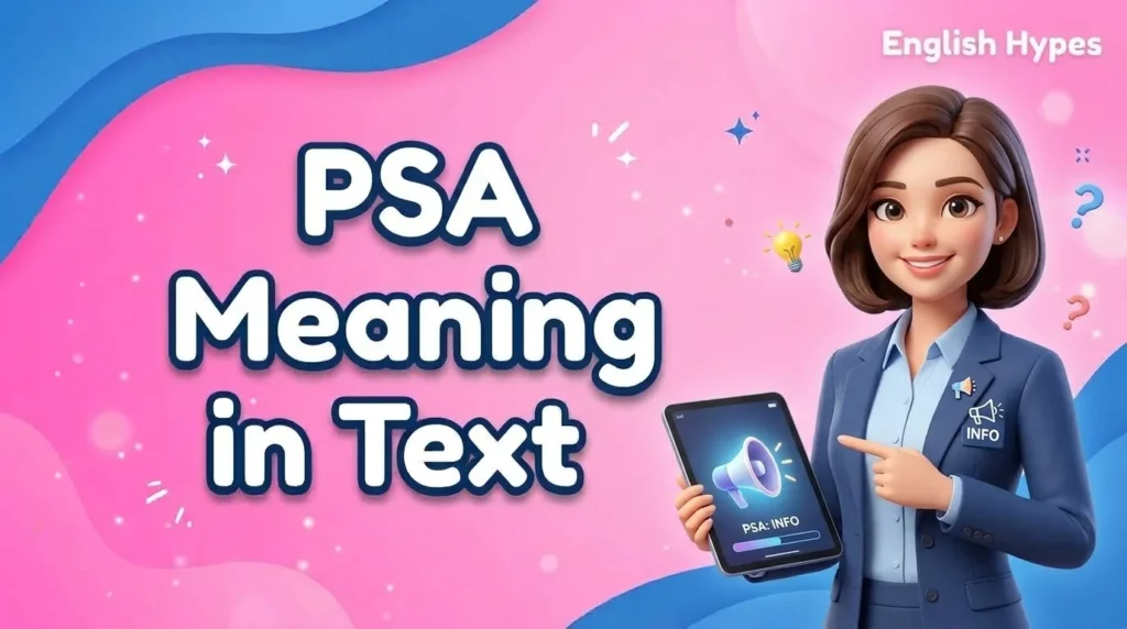 PSA Meaning in Text